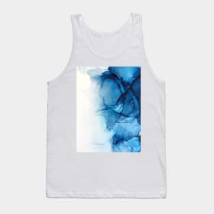 Blue Tides - Alcohol Ink Painting Tank Top